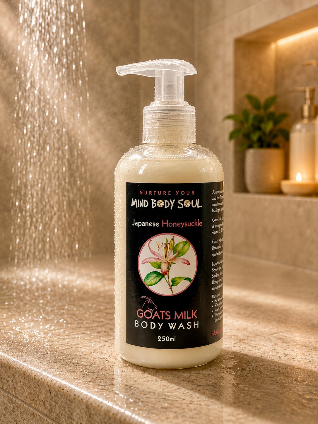 Japanese Honeysuckle 250ml Goats Milk Body Wash
