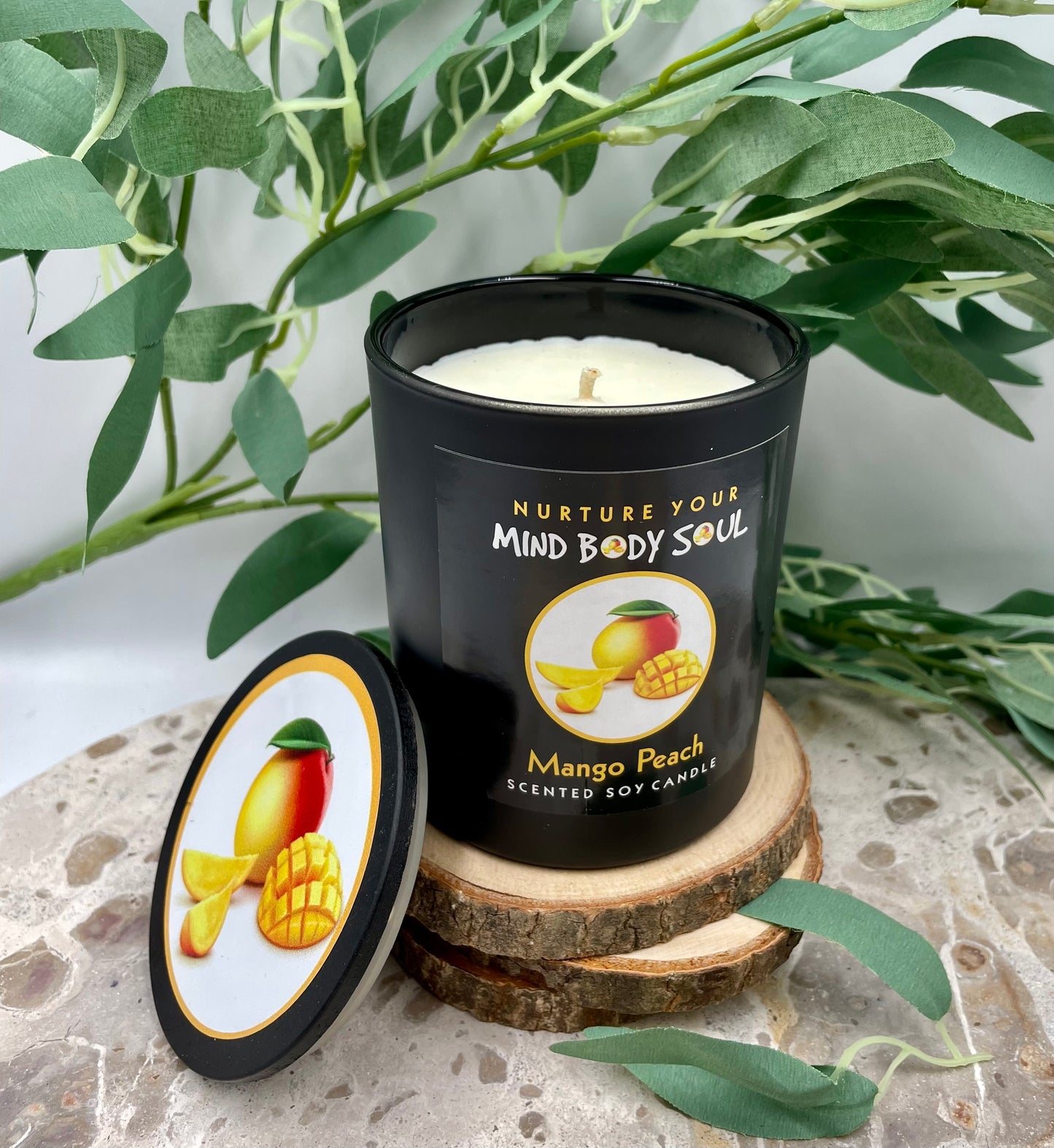 Mango Peach Scented Soy Candle