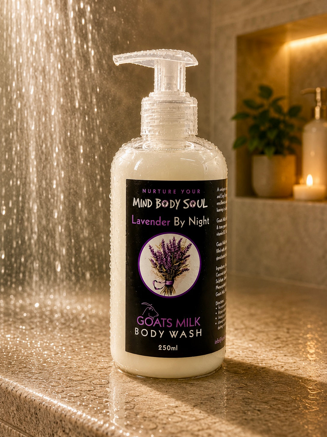 Lavender By Night 250ml Goats Milk Body Wash