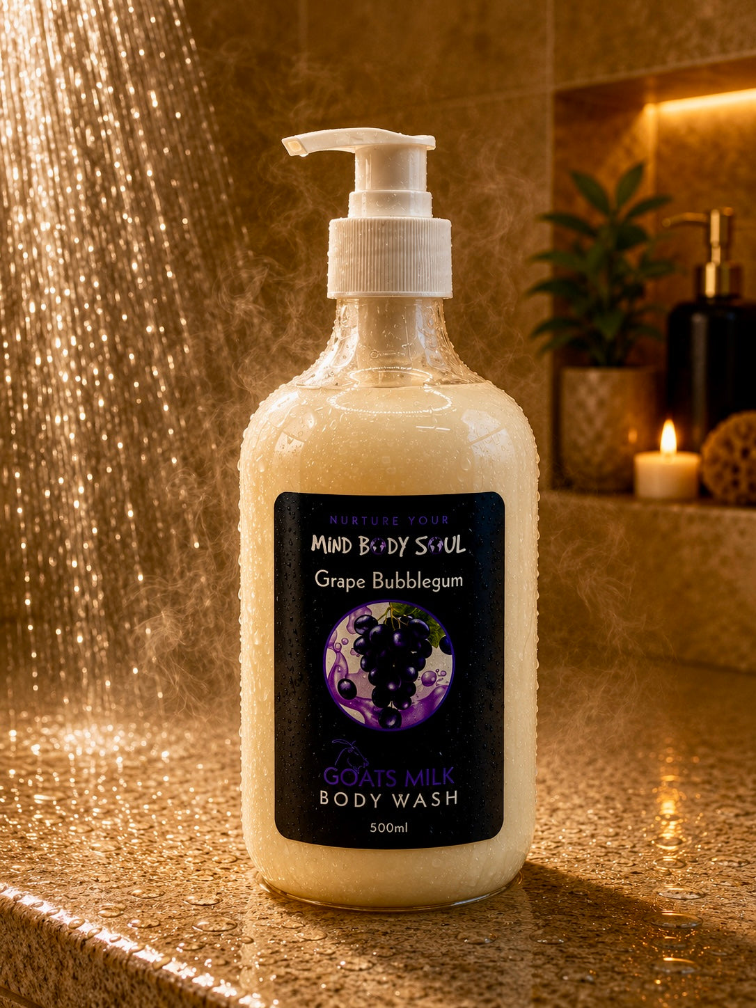 Grape Bubblegum 500g Goats Milk Body Wash