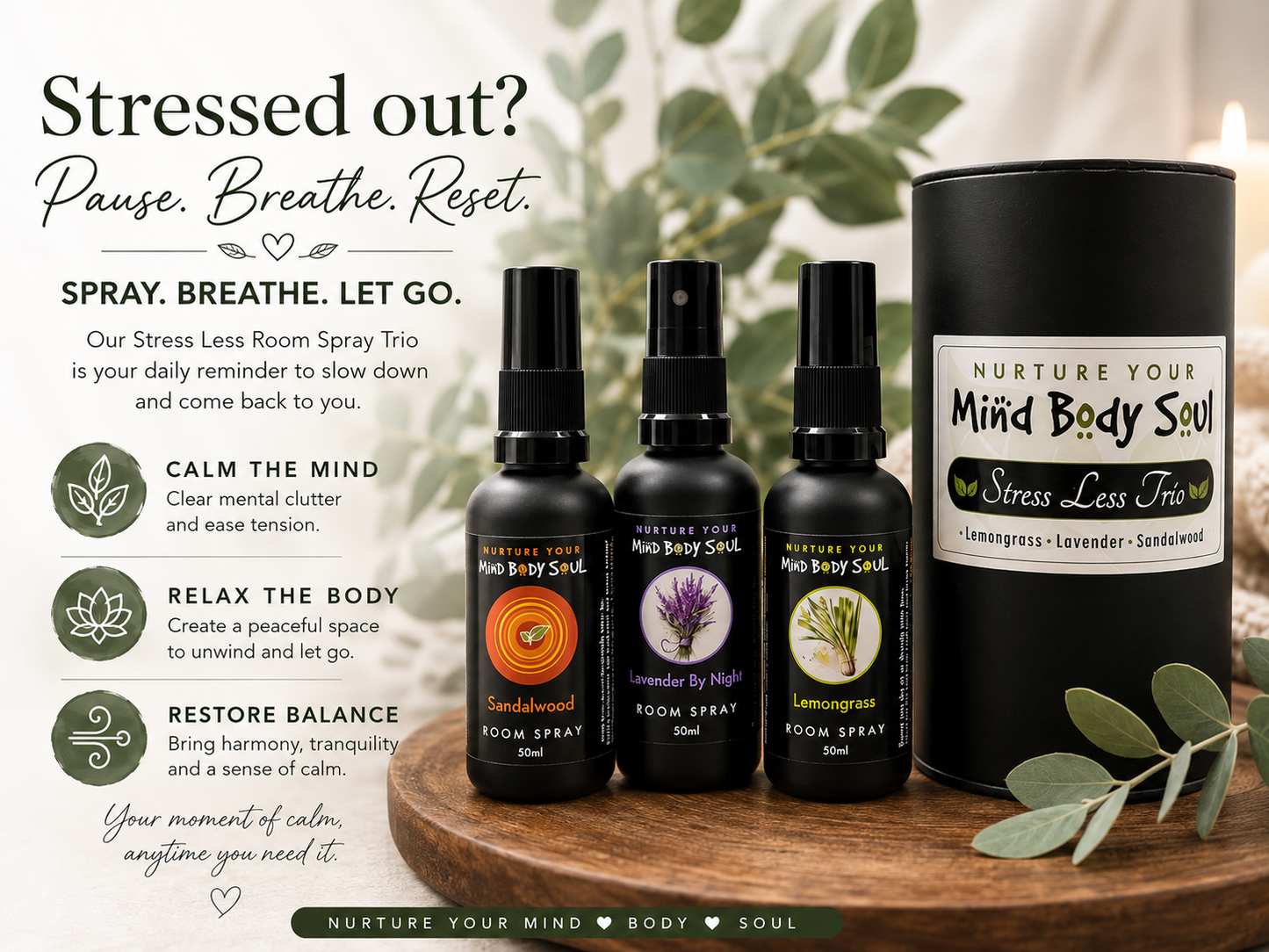Stress Less Trio Pack Room Spray