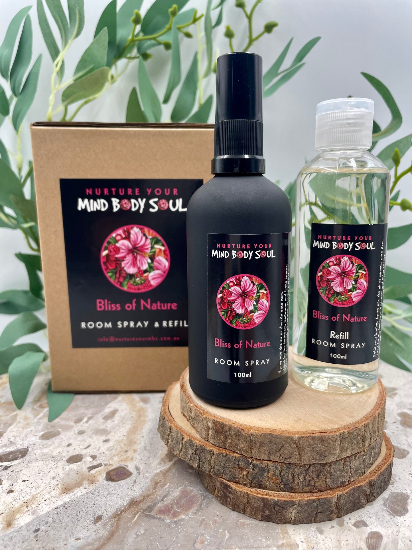 Bliss of Nature 100ml Room Spray and 100ml Refill Bottle