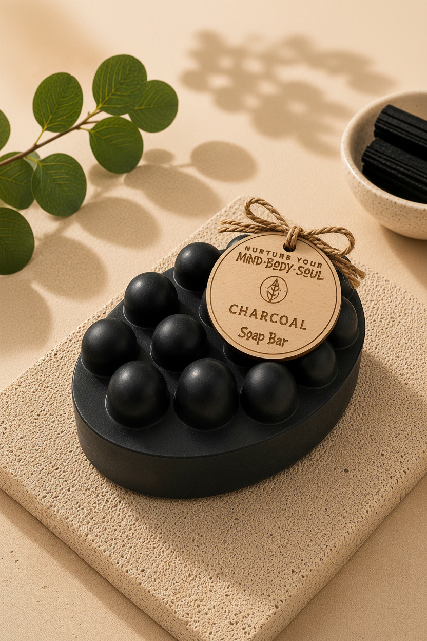 Charcoal & Goats Milk Massage Soap Bar
