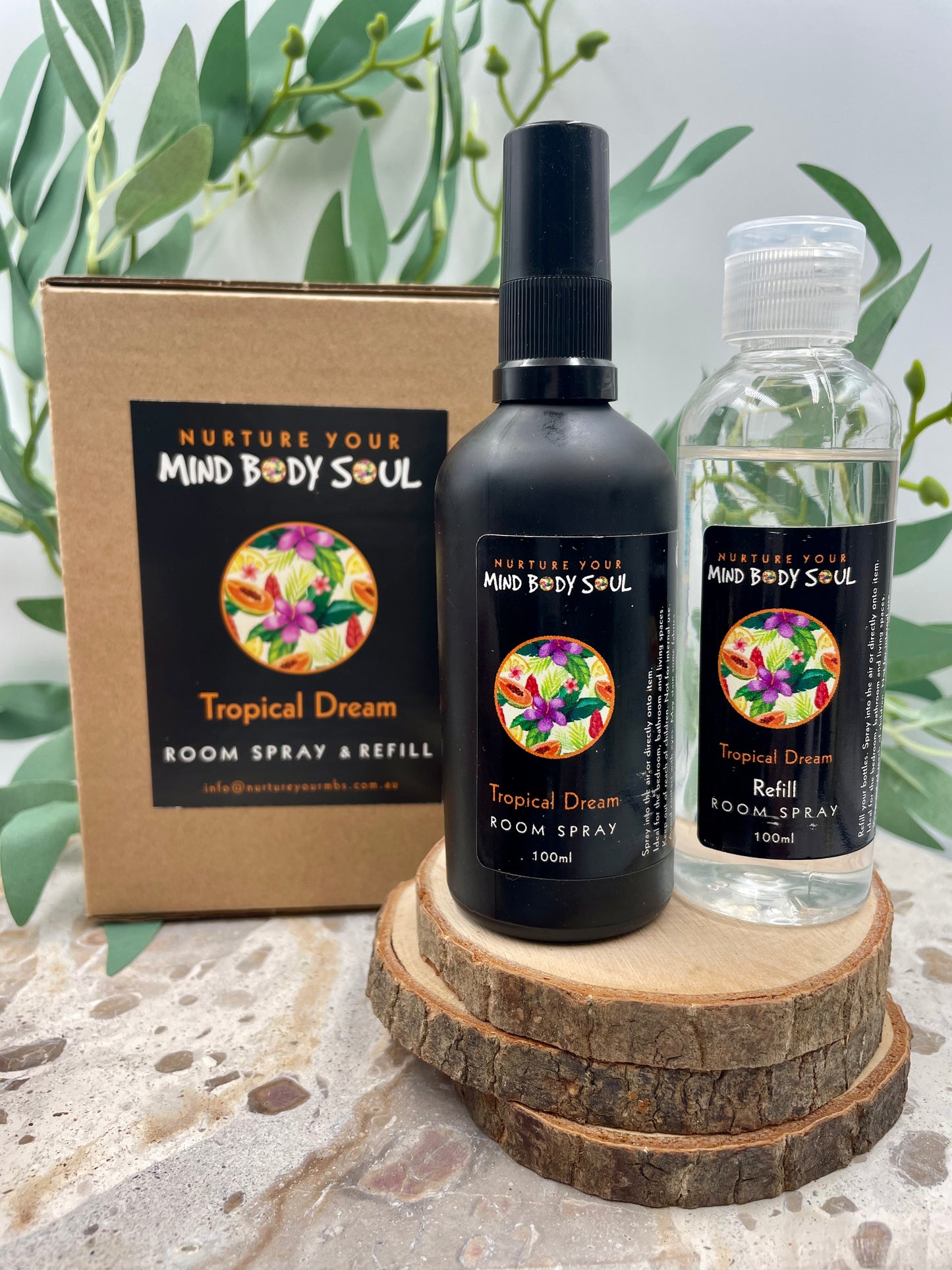 Tropical Dream 100ml Room Spray and 100ml Refill Bottle