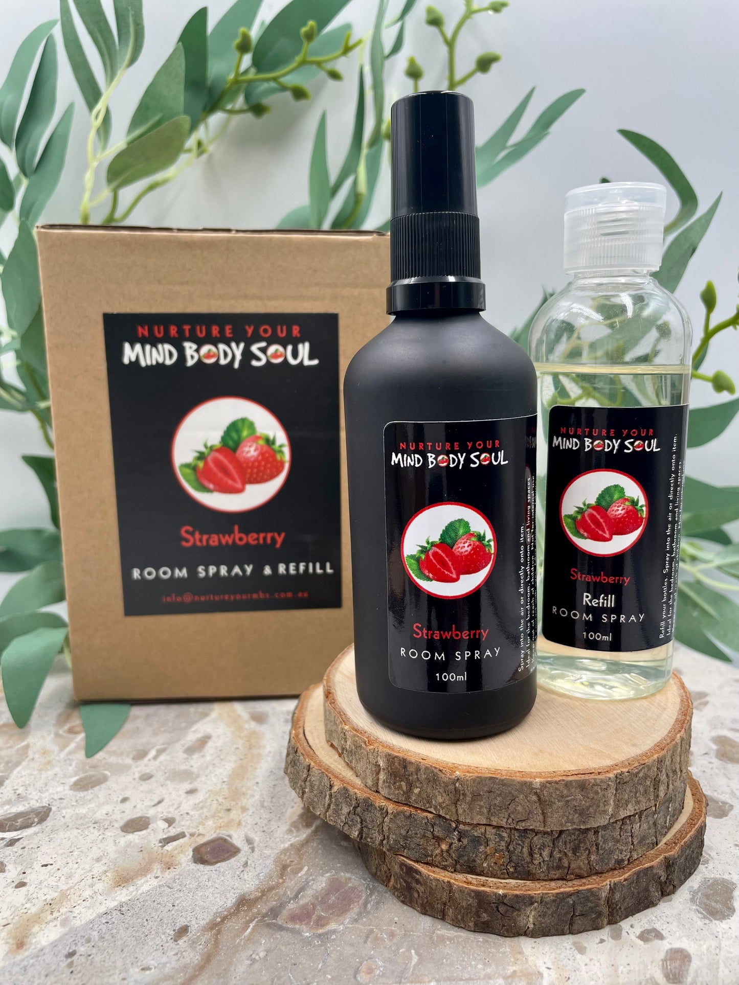 Strawberry 100ml Room Spray and 100ml Refill Bottle