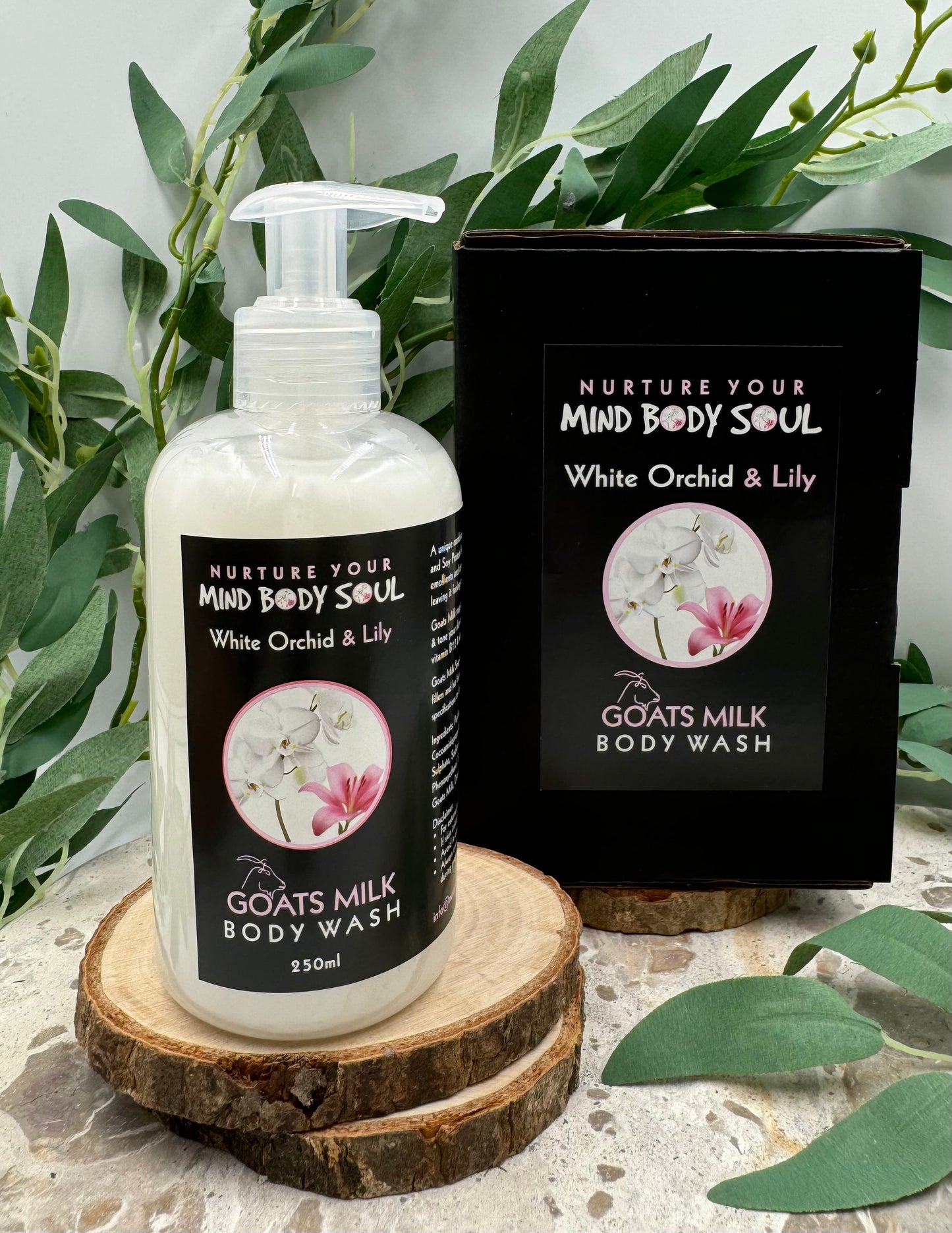 White Orchid & Lily 250ml Goats Milk Body Wash