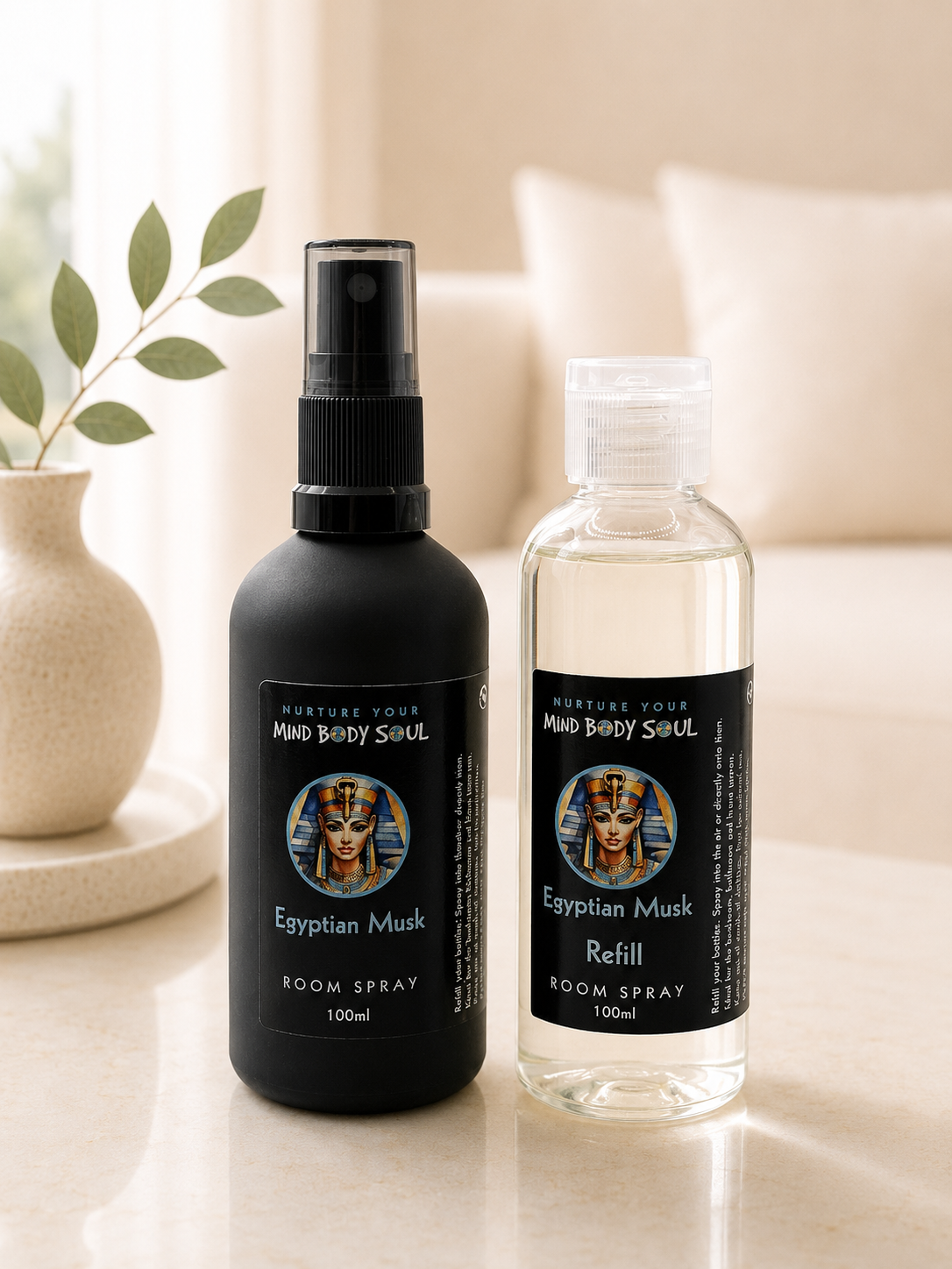 Egyptian Musk 100ml Room Spray and 100ml Refill Bottle