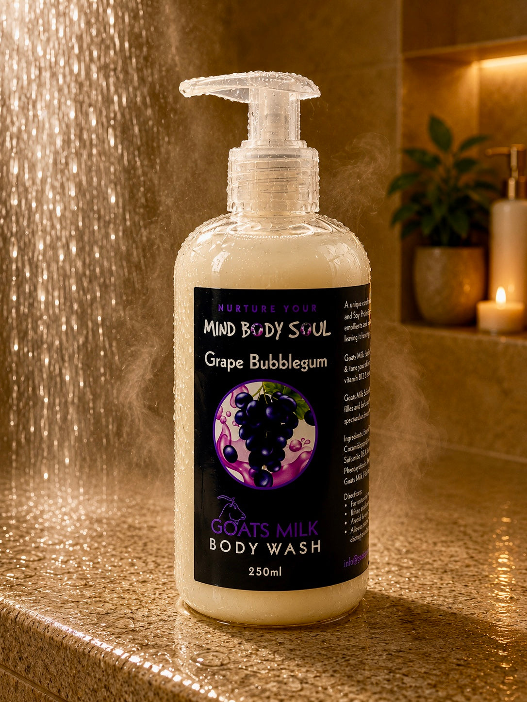 Grape Bubblegum 250ml Goats Milk Body Wash