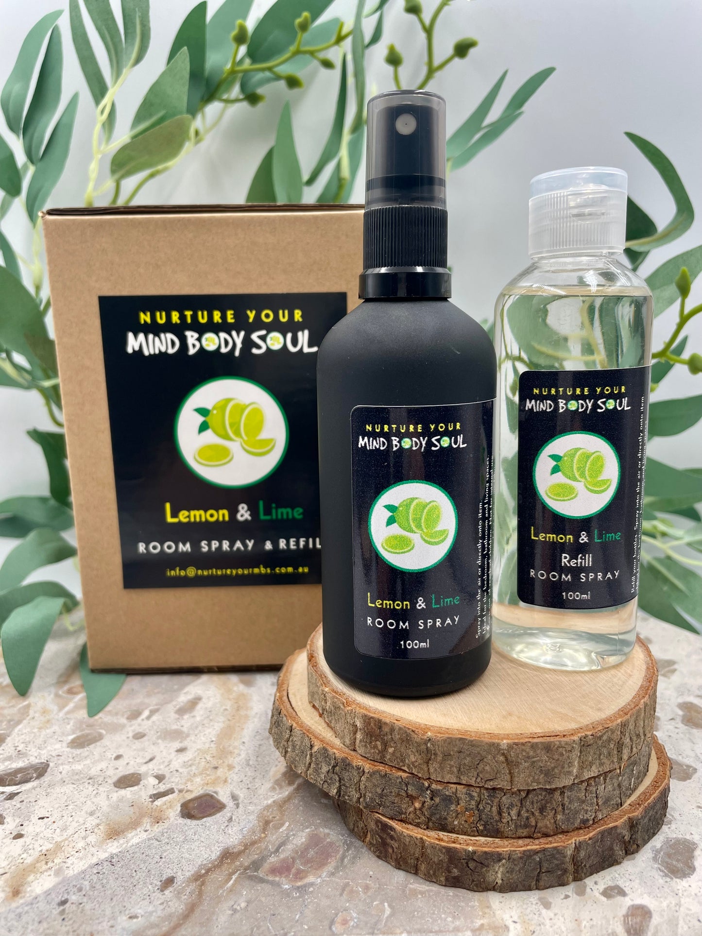 Lemon & Lime 100ml Room Spray and 100ml Refill Bottle