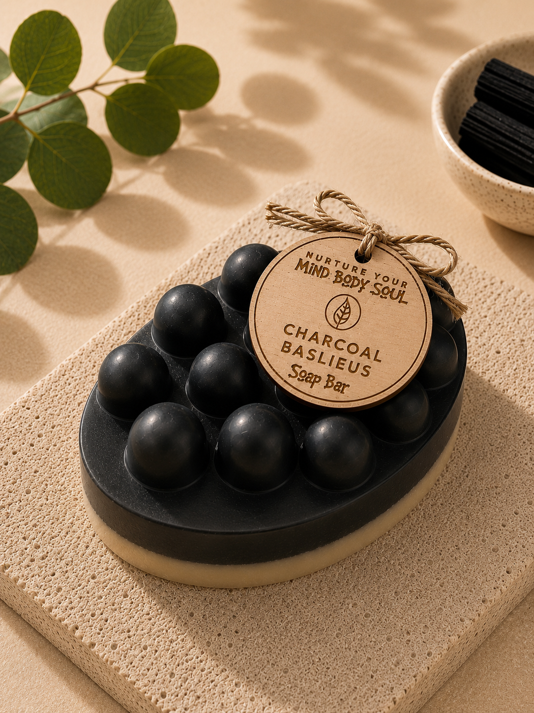Charcoal & Goats Milk Massage Soap Bar