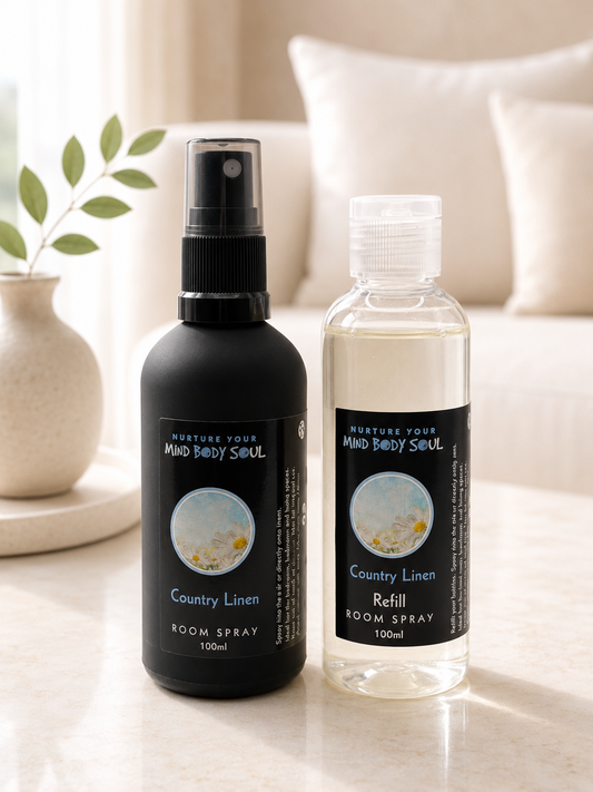 Country Linen 100ml Room Spray and 100ml Refill Bottle