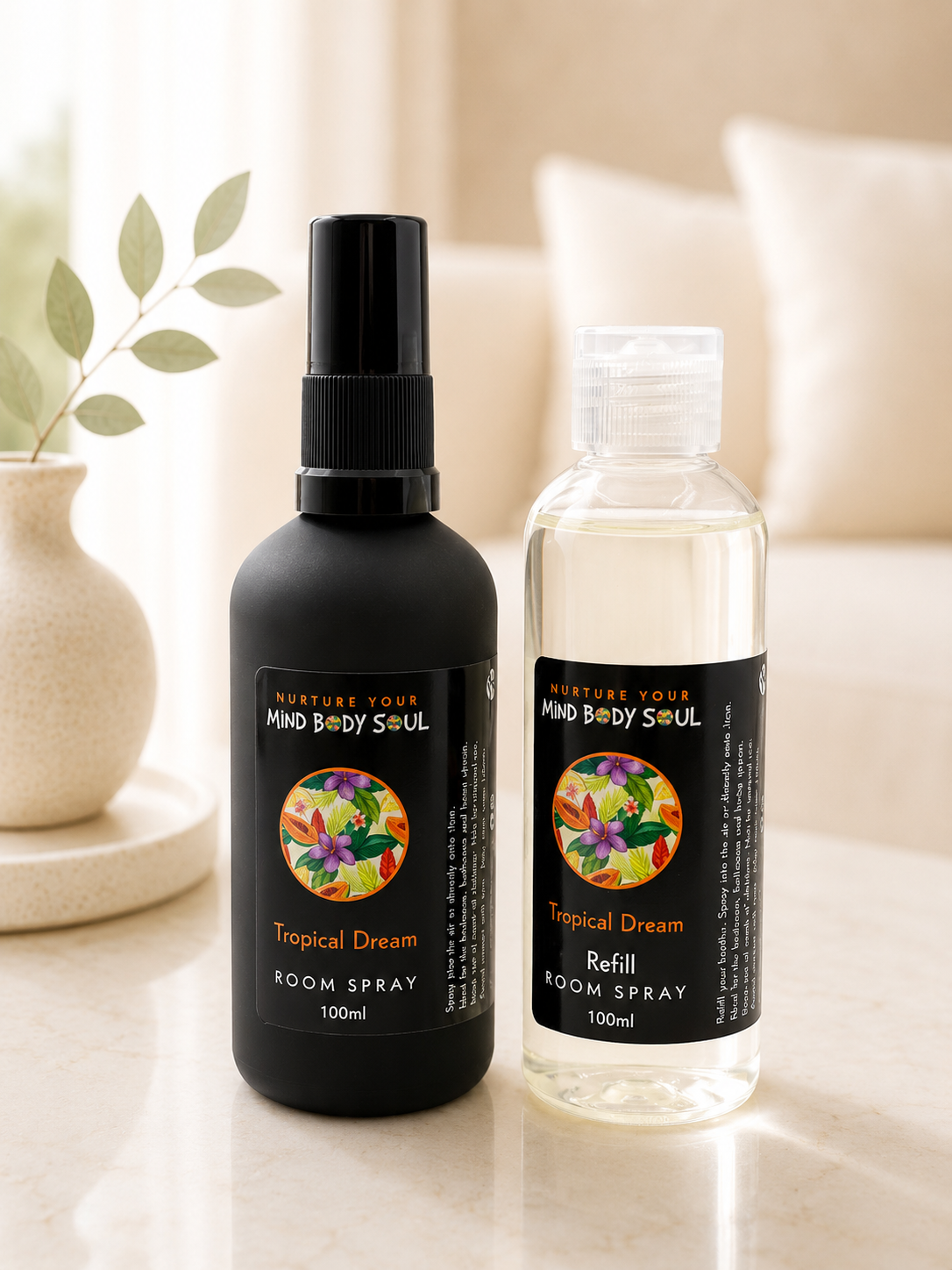 Tropical Dream 100ml Room Spray and 100ml Refill Bottle