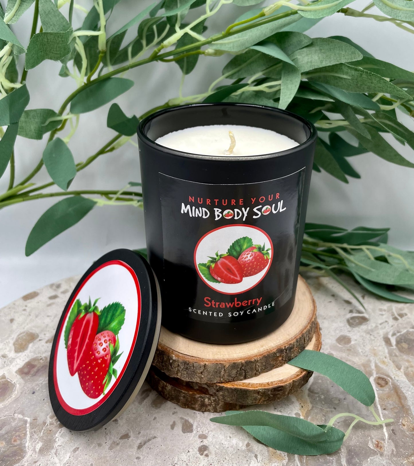 Strawberry Scented Soy Candle