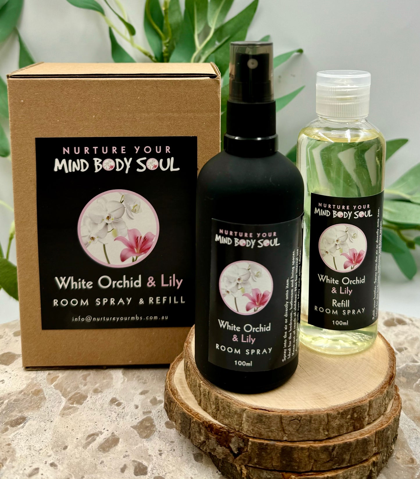 White Orchid & Lily 100ml Room Spray and 100ml Refill Bottle