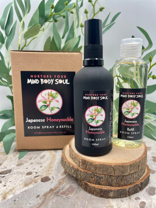 Japanese Honeysuckle 100ml Room Spray and 100ml Refill Bottle