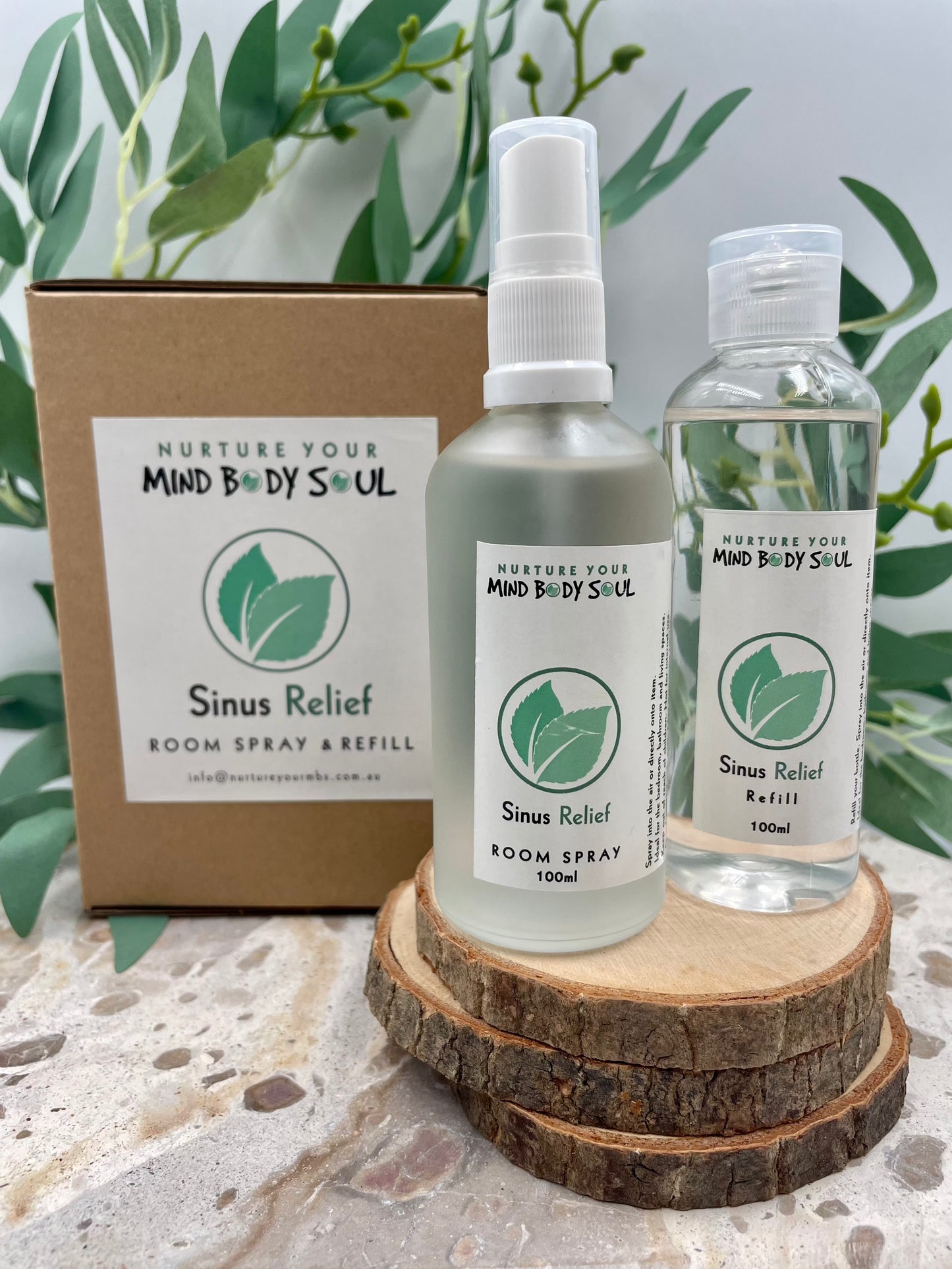 Sinus Relief 100ml Room Spray and 100ml Refill Bottle
